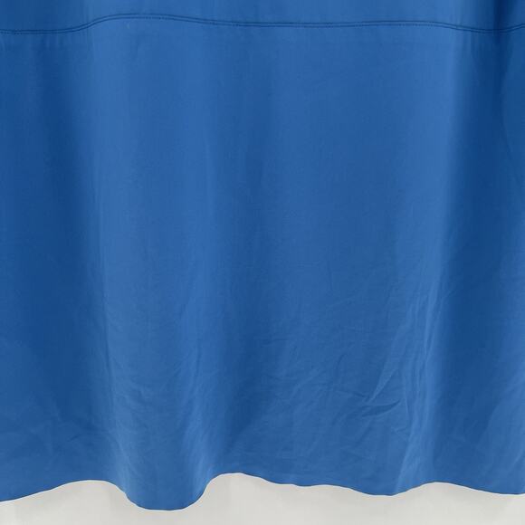 Akris Punto Drop Waist Pleated Front Mini Dress Blue Short Sleeves Zip Size 12 - Picture 8 of 12